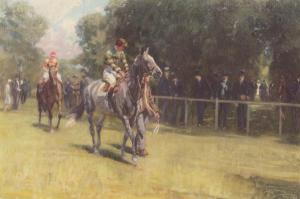 The brilliant MUMTAZ MAHAL was dubbed "The Flying Filly" by British racegoers. Painting by Lionel Edwards.