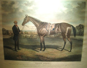 BLINK BONNY: the peerless daughter of MELBOURNE, won both the Epsom Derby and Oaks in 1857.