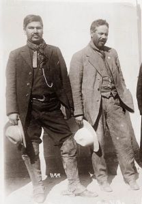 Fierri (The Butcher) in black with Pancho Villa. Possibly taken by Dorman, but source unknown.
