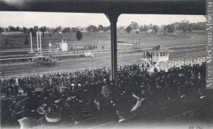 BLUE BONNETS race track in 1907. Photo and copyright, The McCord Museum, Montreal, CA. Used with the permission of the McCord Museum.
